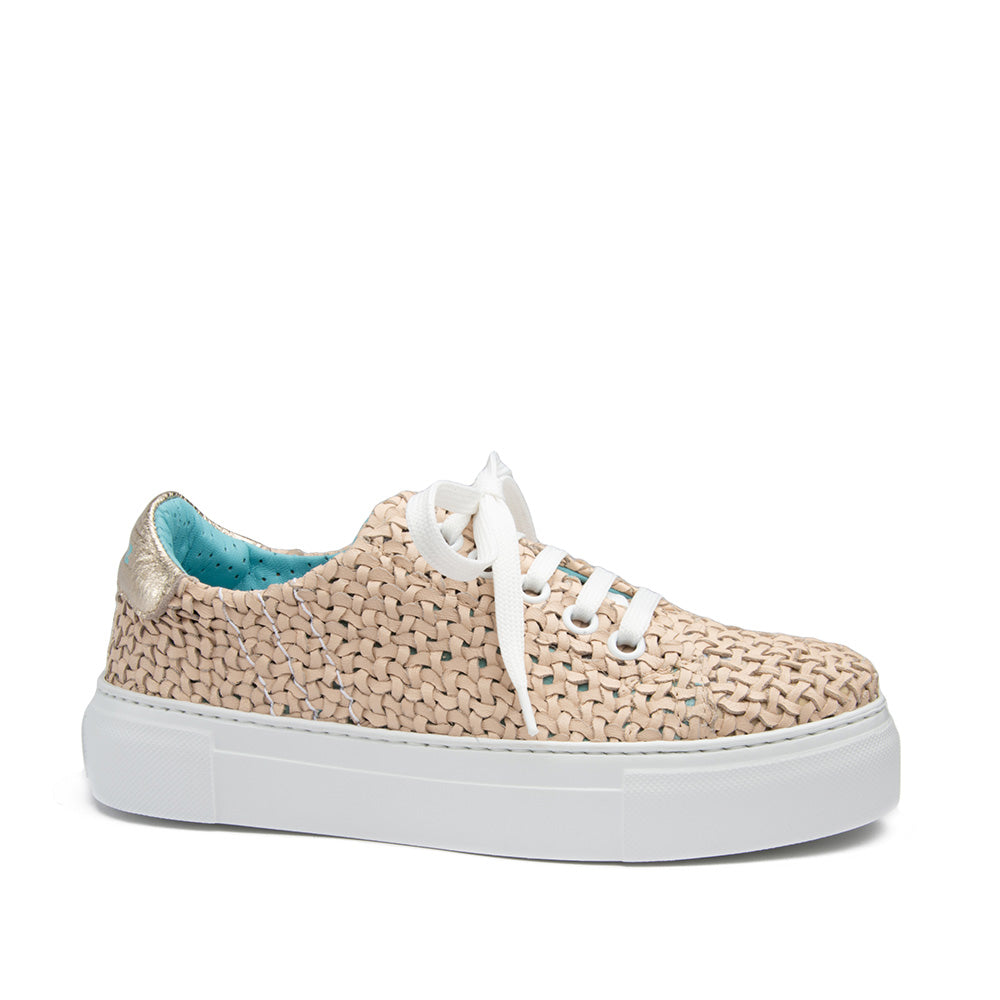 BEIGE WOVEN LEATHER