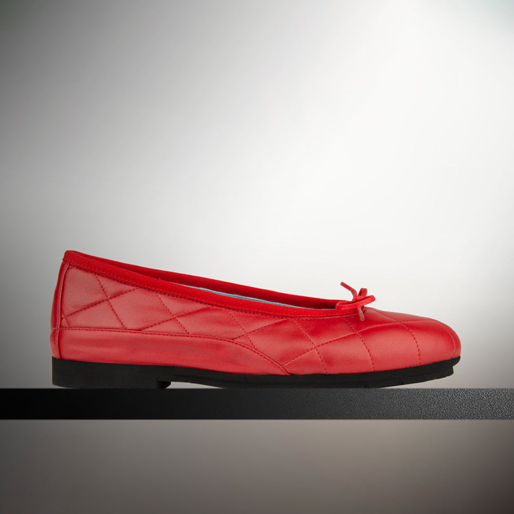 RED QUILTED NAPPA
