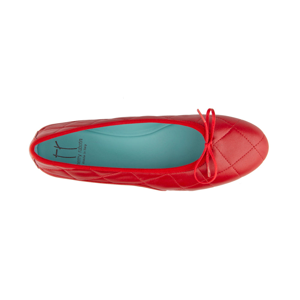 RED QUILTED NAPPA