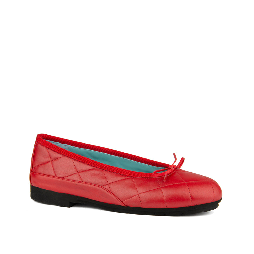 RED QUILTED NAPPA