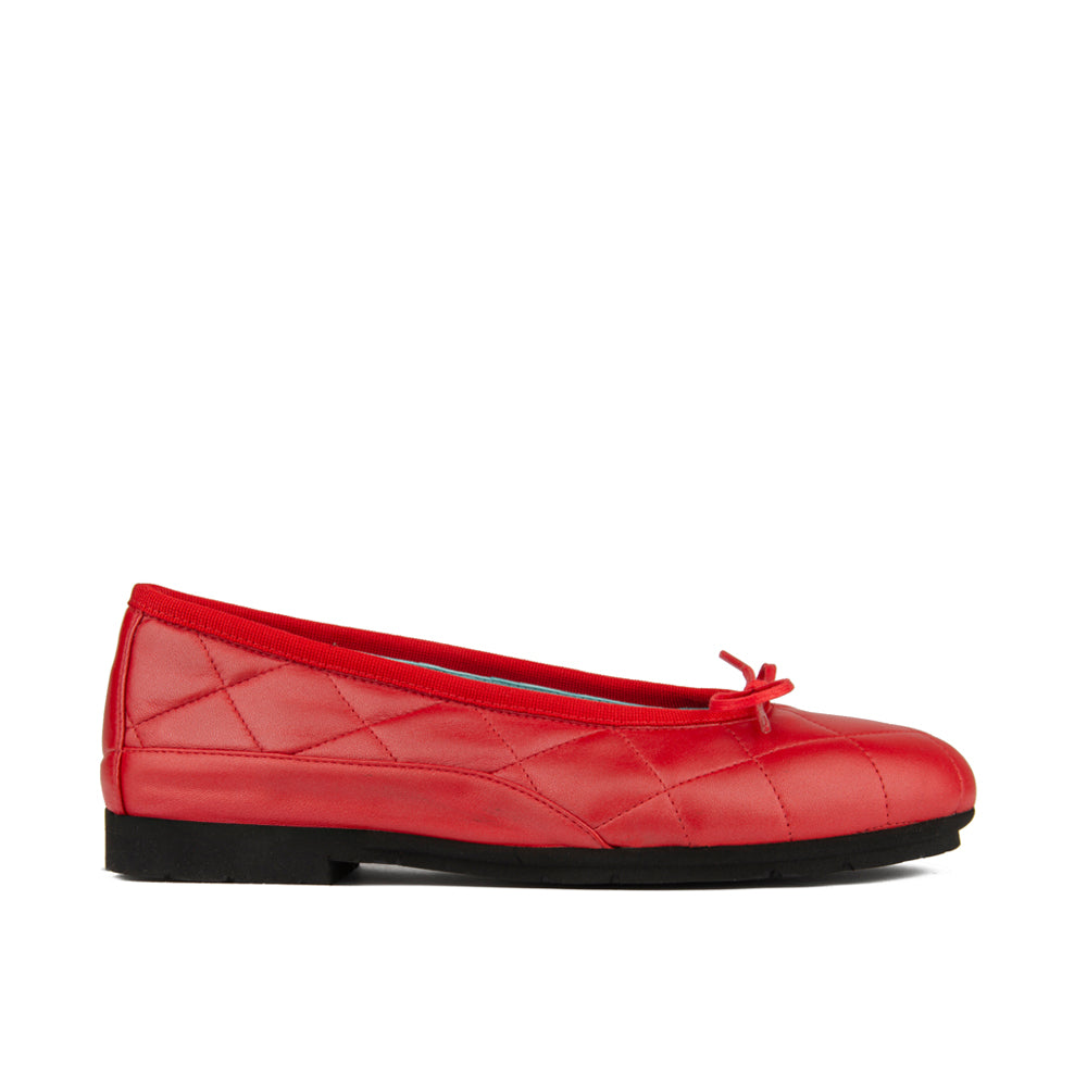 RED QUILTED NAPPA