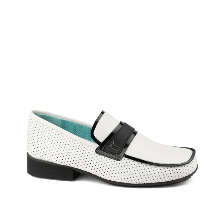 BLACK PATENT / WHITE COMBO