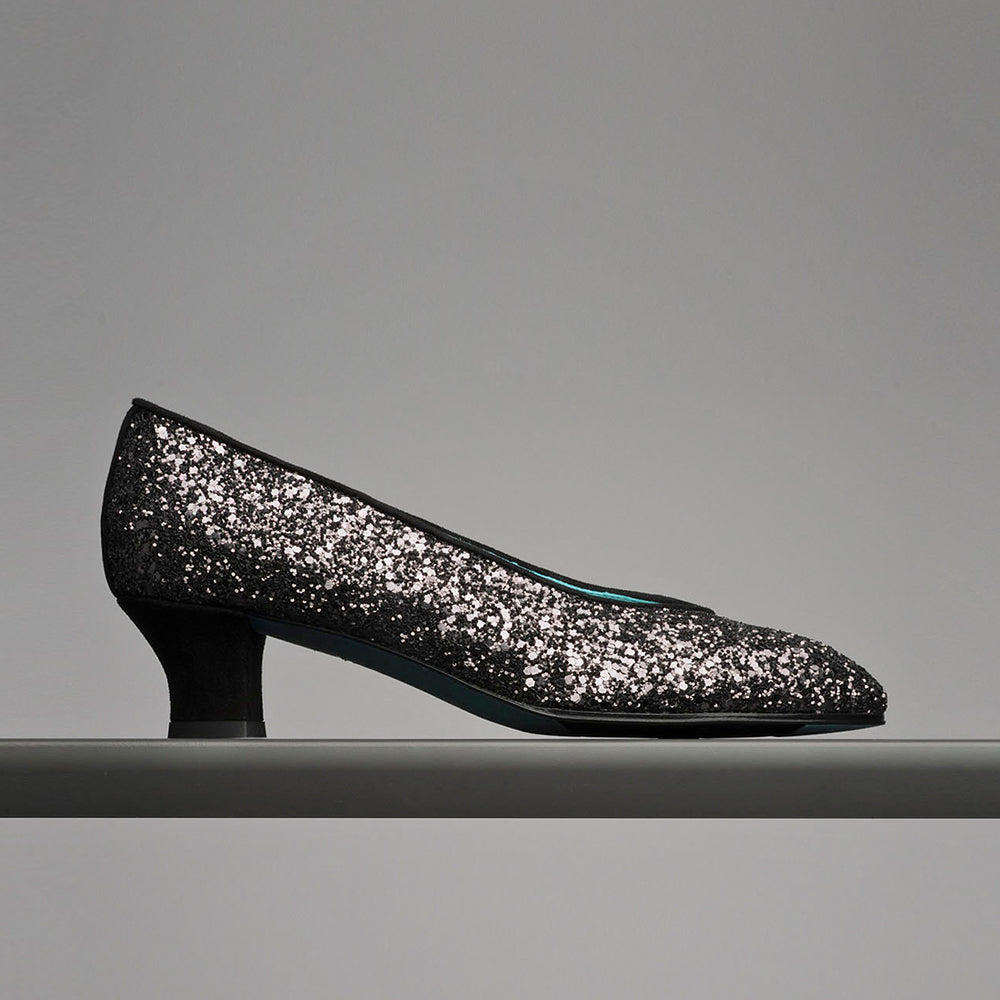 SILVER/PEWTER GLITTER SUEDE