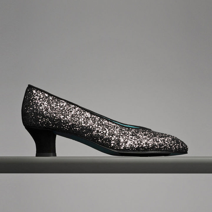 SILVER/PEWTER GLITTER SUEDE