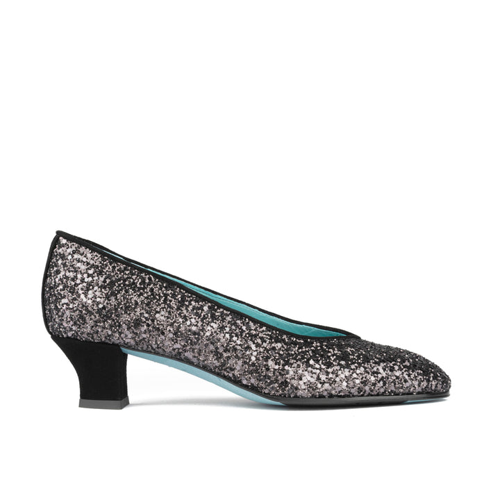 SILVER/PEWTER GLITTER SUEDE