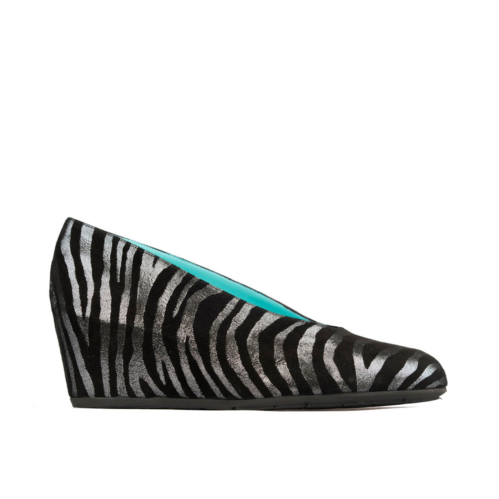 ZEBRA SILVER AND BLACK WEDGE
