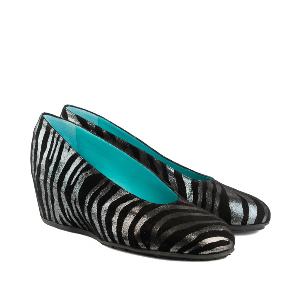 ZEBRA SILVER AND BLACK WEDGE