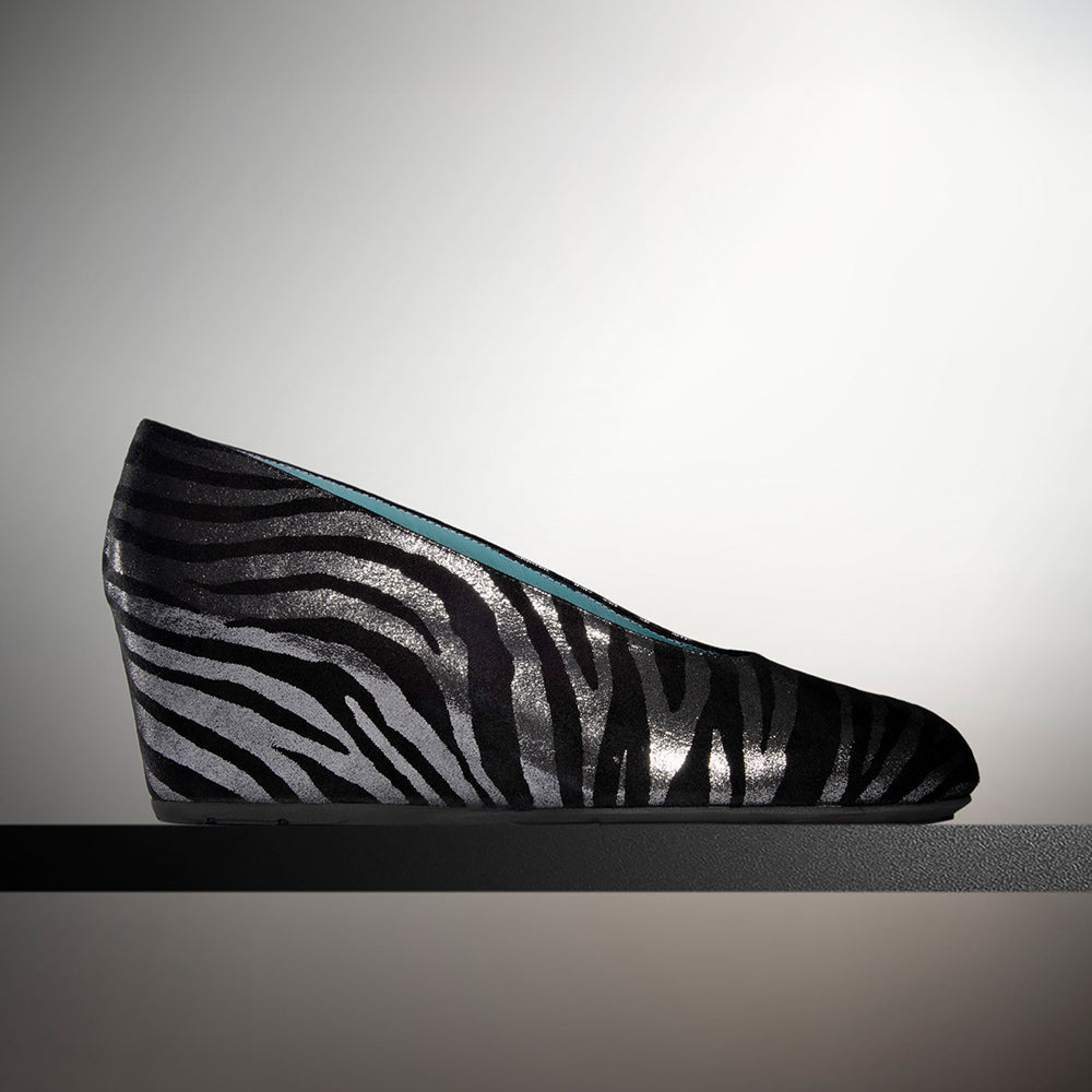 ZEBRA SILVER AND BLACK WEDGE