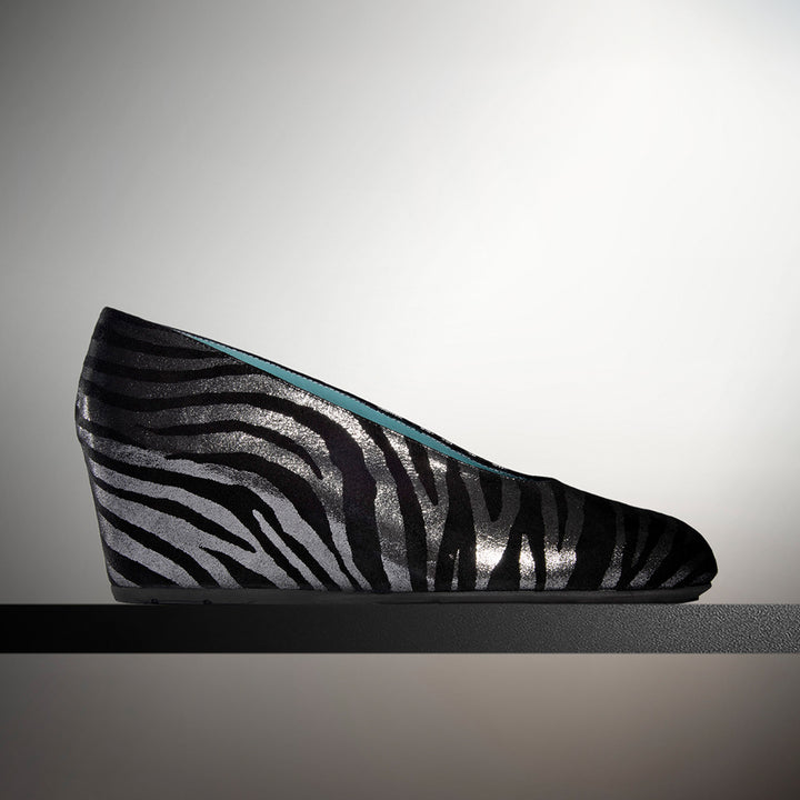 ZEBRA SILVER AND BLACK WEDGE