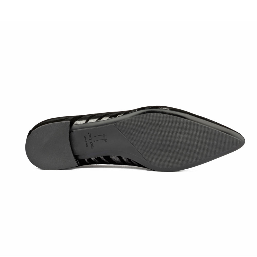 SILVER/BLACK ZEBRA SUEDE