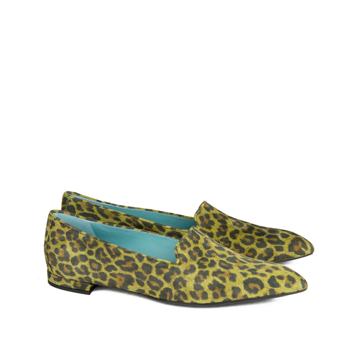 GREEN LEOPARD SUEDE
