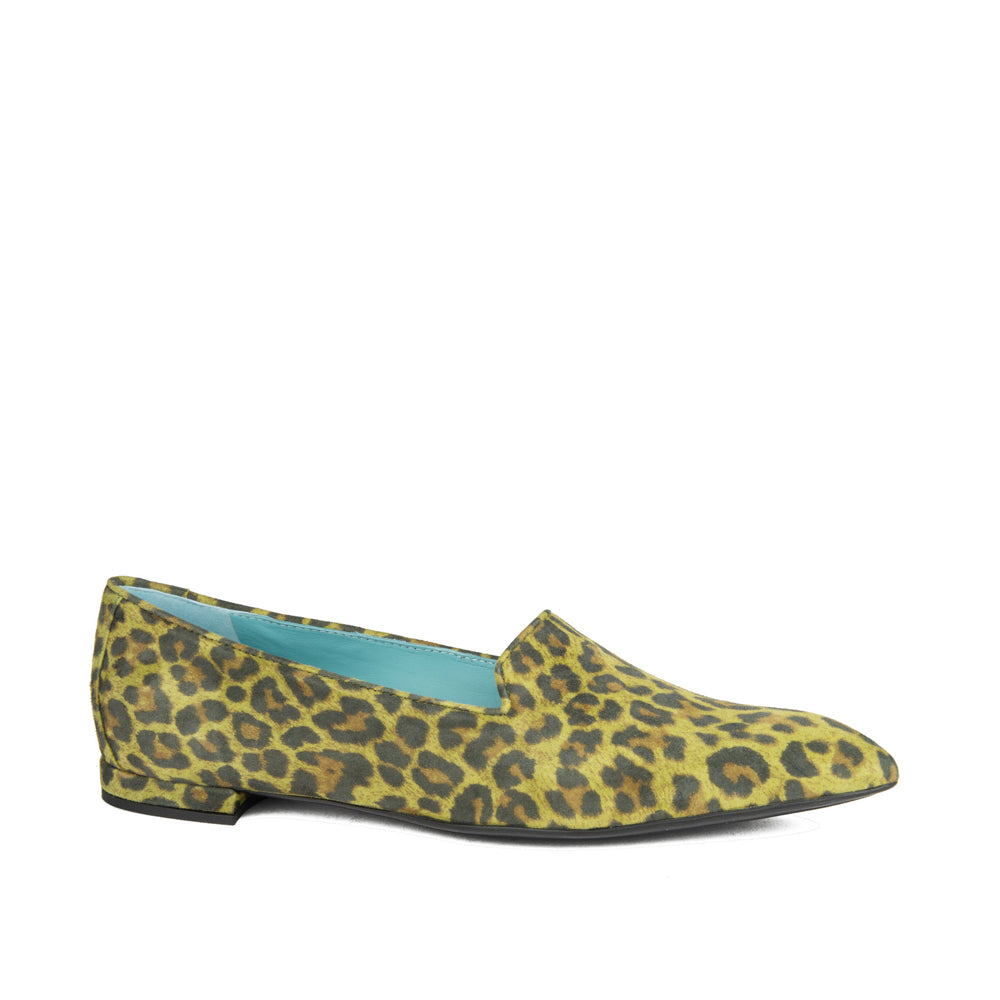 GREEN LEOPARD SUEDE