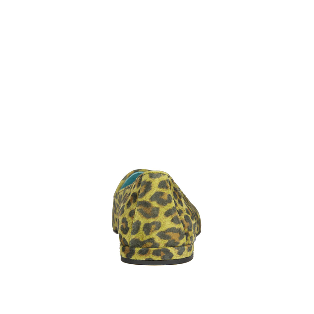 GREEN LEOPARD SUEDE