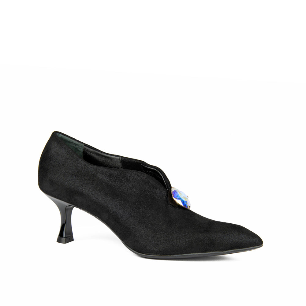 BLACK STRETCH SUEDE