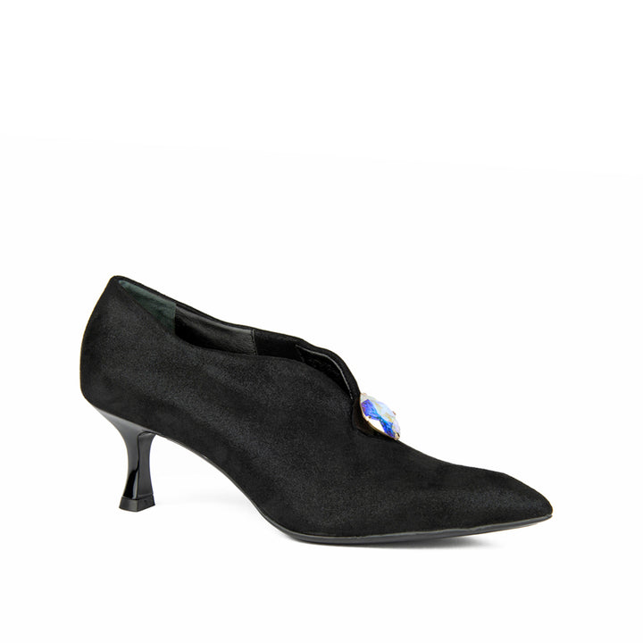 BLACK STRETCH SUEDE