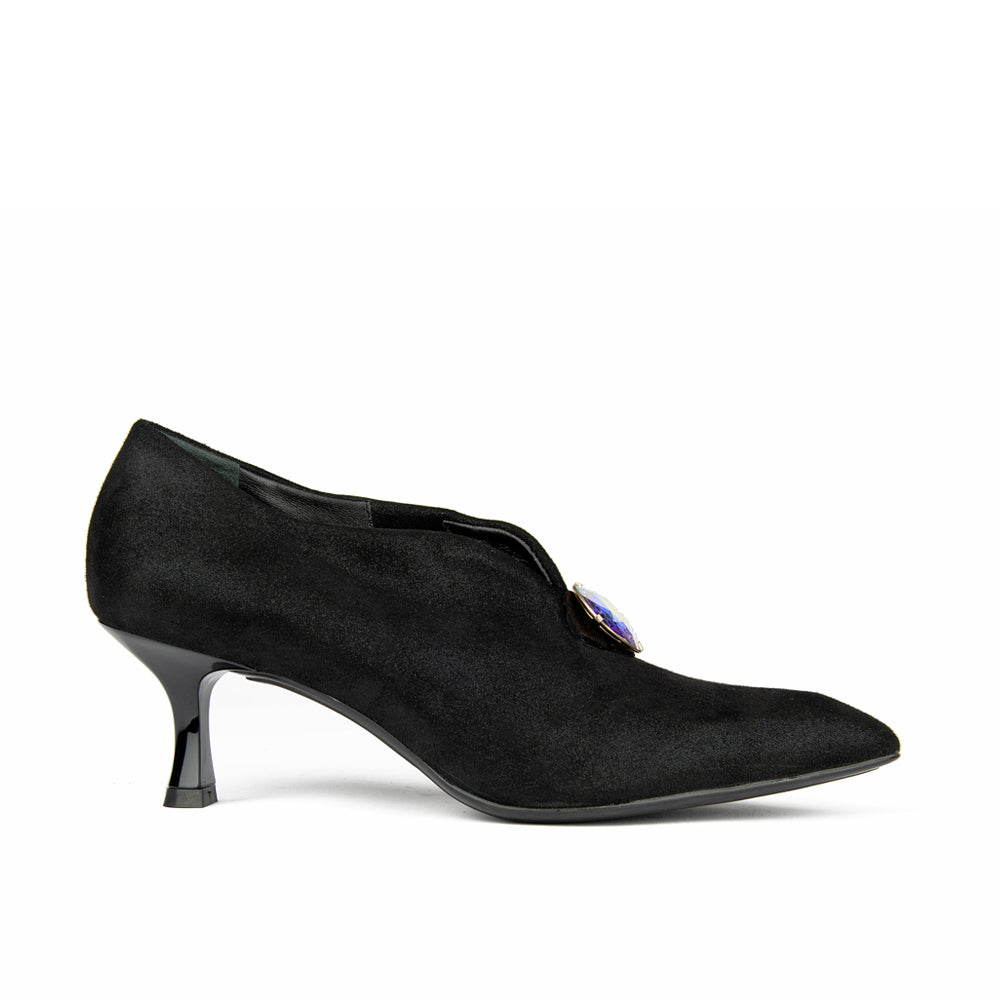 BLACK STRETCH SUEDE