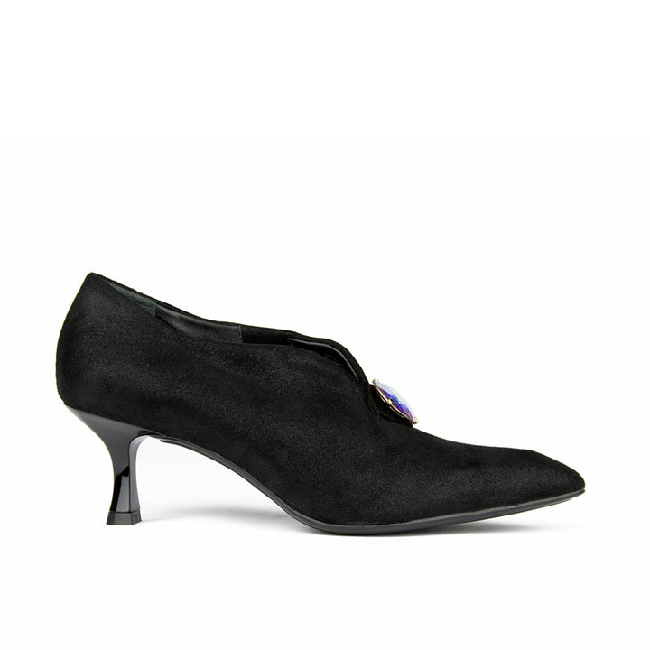 BLACK STRETCH SUEDE