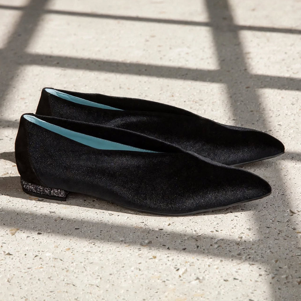 QUA FLAT BLACK STRETCH VELVET