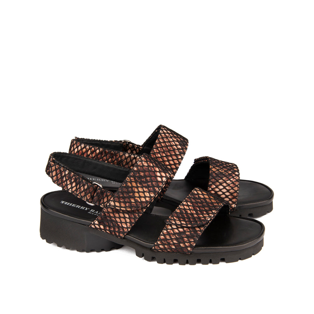 BROWN METALLIC DIAMOND FABRIC