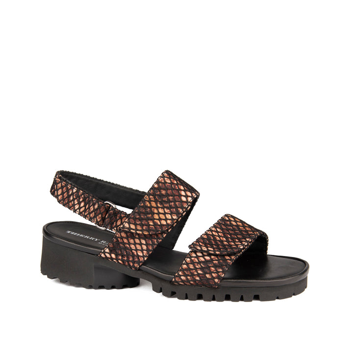 BROWN METALLIC DIAMOND FABRIC