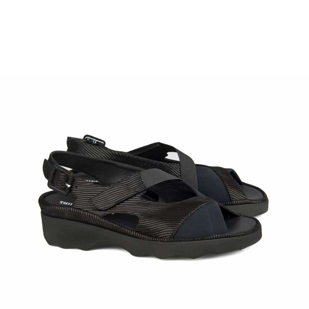 BLACK TEXTURED STAMPED SUEDE