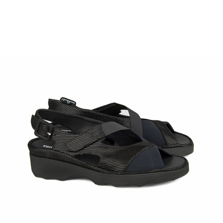 BLACK TEXTURED STAMPED SUEDE