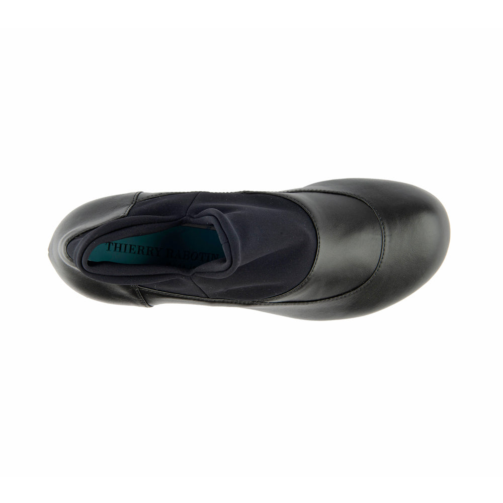 BLACK LEATHER AND MICROFIBER