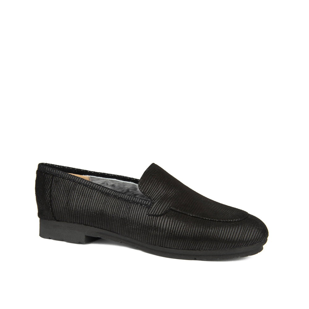 BLACK TEXTURED SUEDE