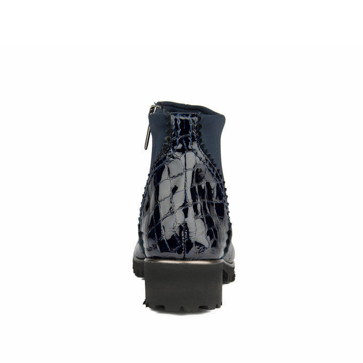 NAVY CROCO PATENT AND MICROFIBER