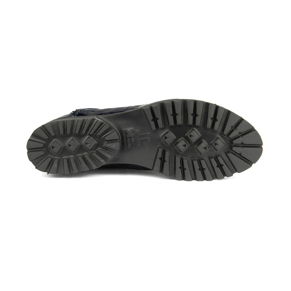 NAVY CROCO PATENT AND MICROFIBER