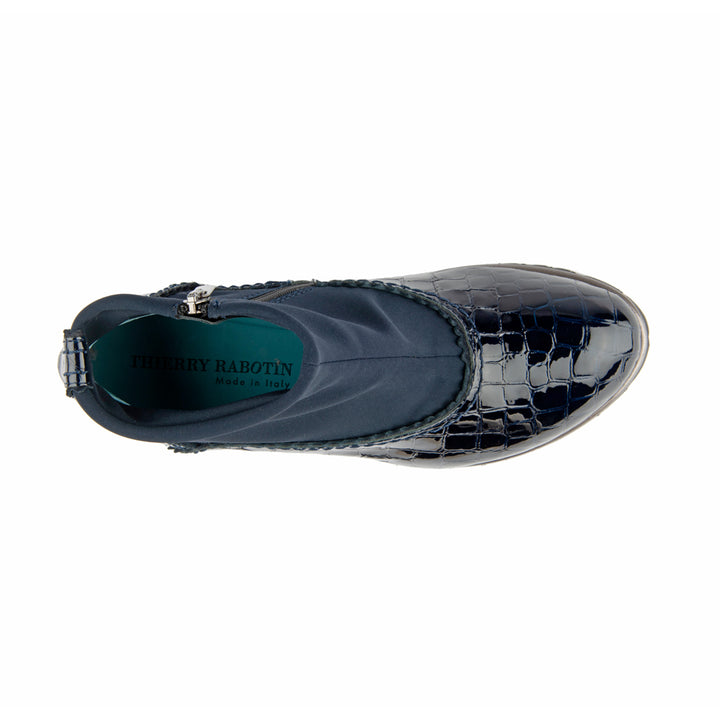 NAVY CROCO PATENT AND MICROFIBER