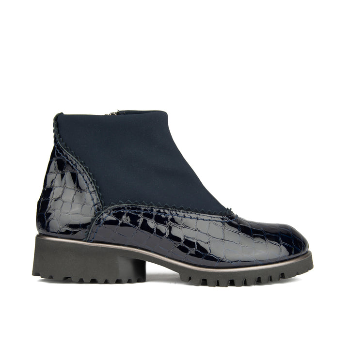 NAVY CROCO PATENT AND MICROFIBER