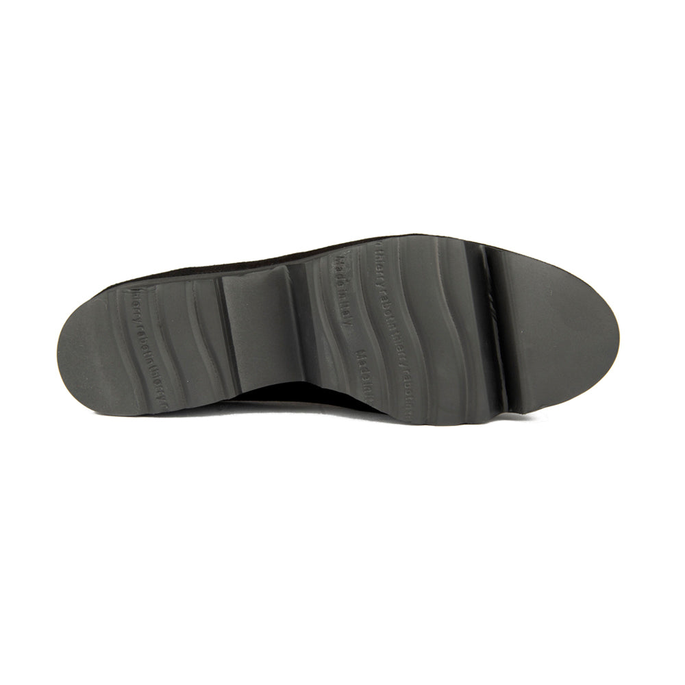 BLACK TEXTURED SUEDE