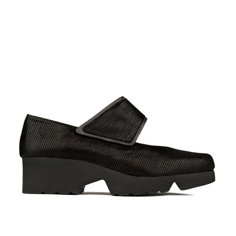 ABRA BLACK TEXTURED SUEDE
