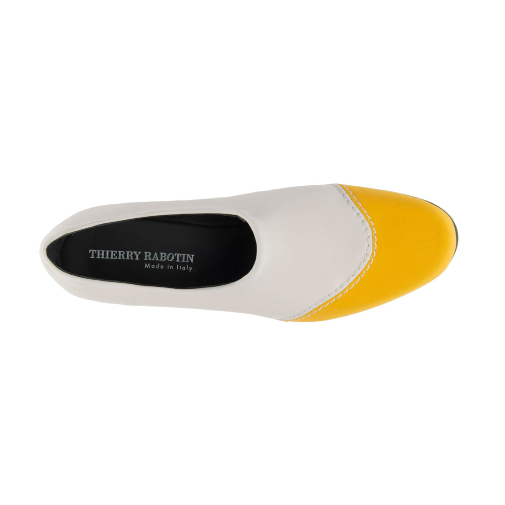 YELLOW AND LIGHT GRAY MICROFIBER