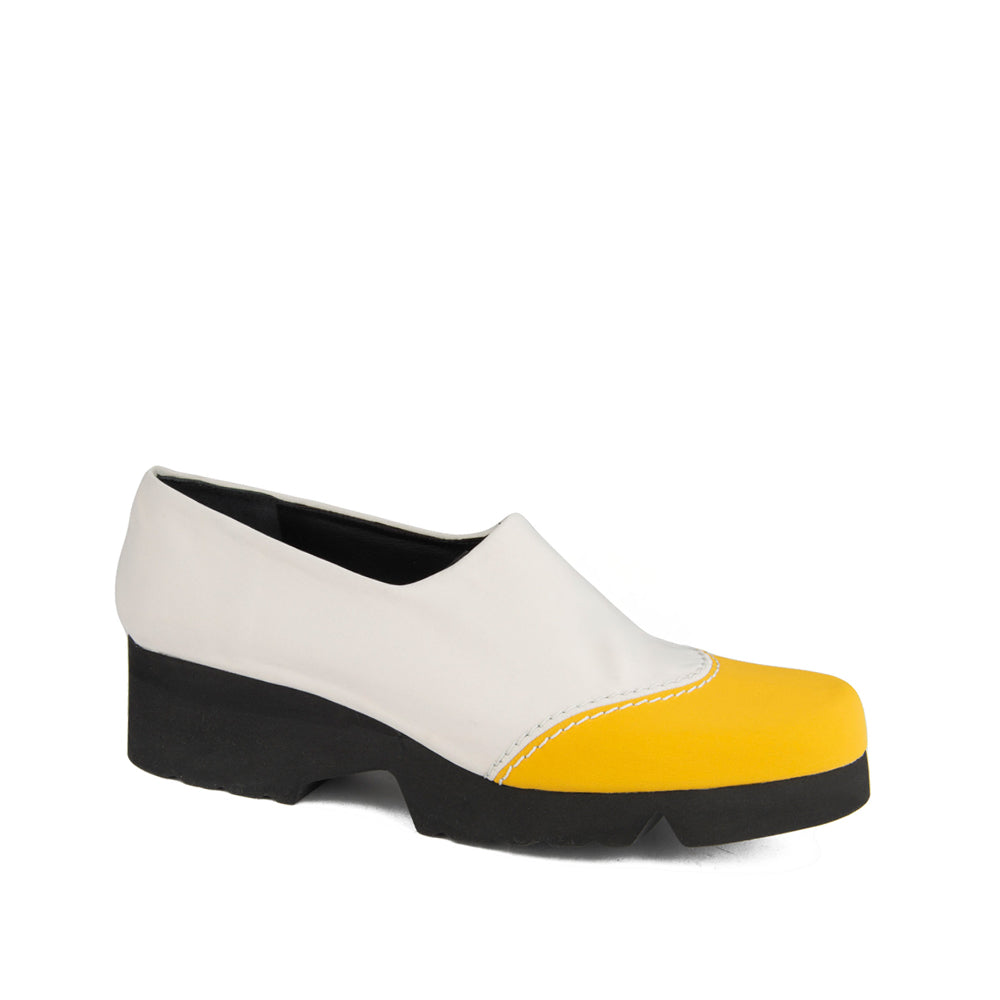 YELLOW AND LIGHT GRAY MICROFIBER