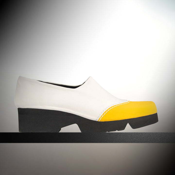 YELLOW AND LIGHT GRAY MICROFIBER