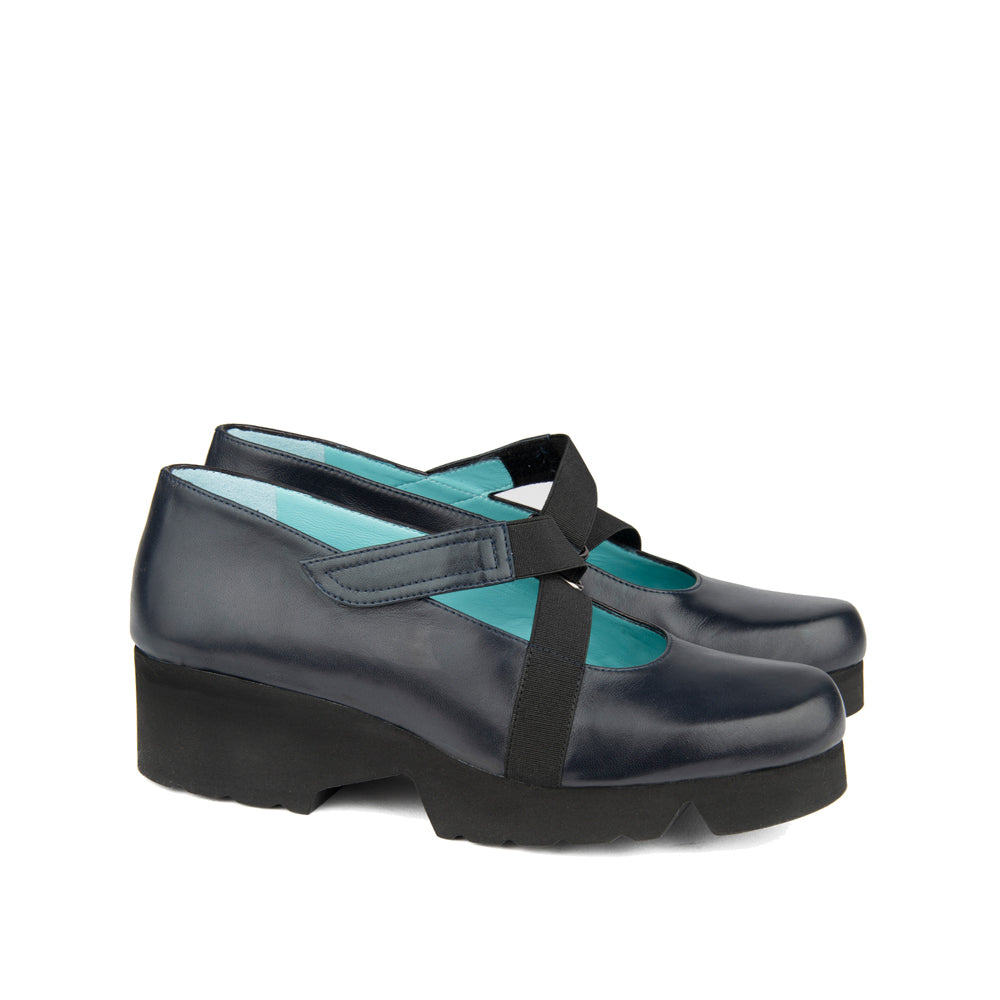 NAVY LEATHER