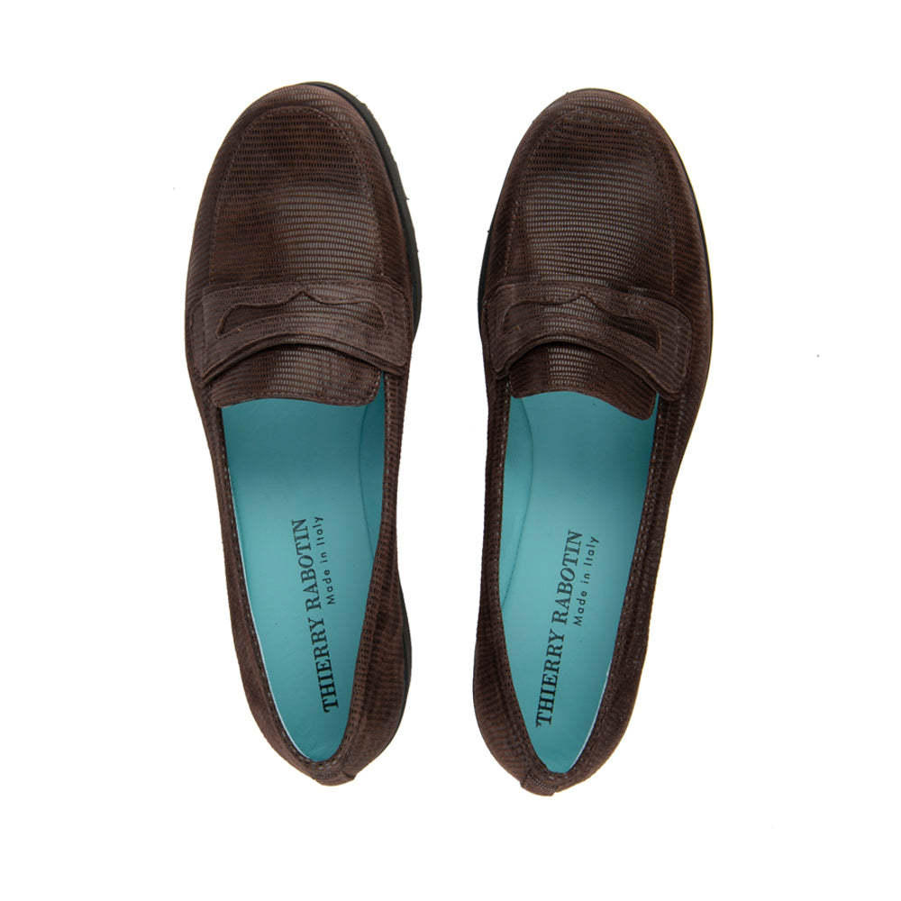 BROWN STAMPED SUEDE