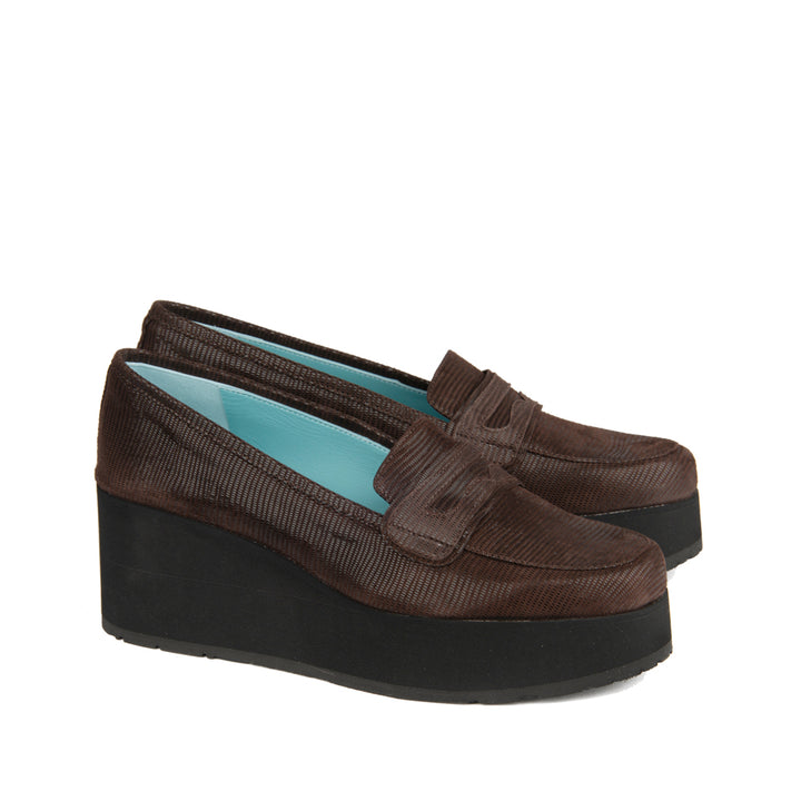 BROWN STAMPED SUEDE
