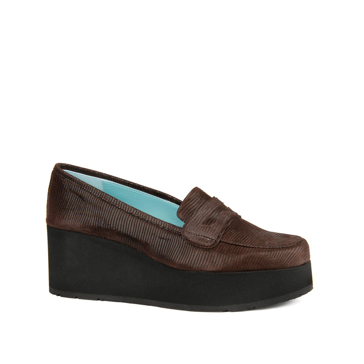 BROWN STAMPED SUEDE