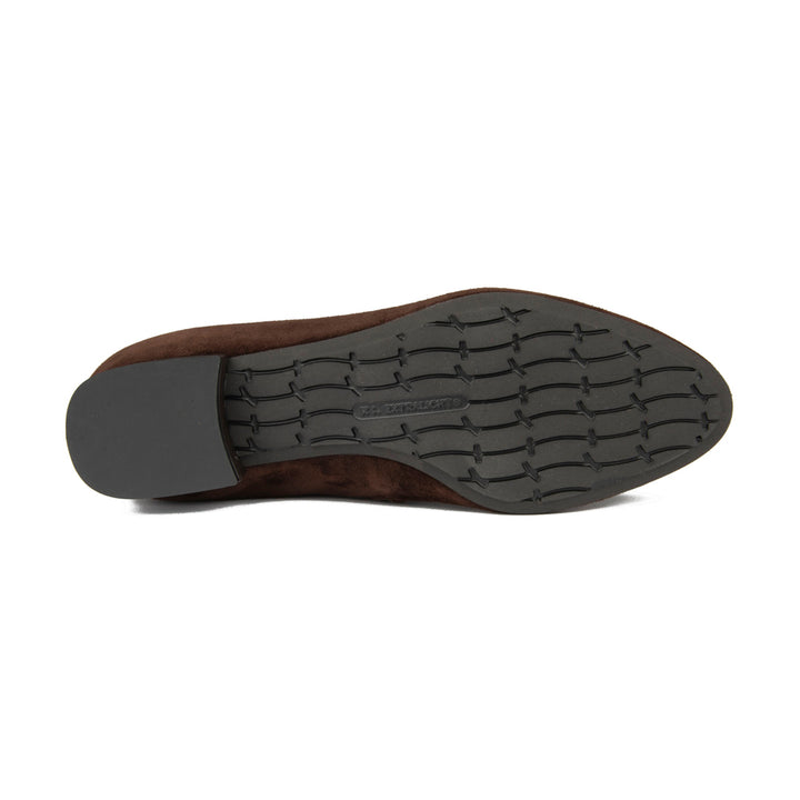 BROWN SUEDE WITH BROWN NAPPA HEEL