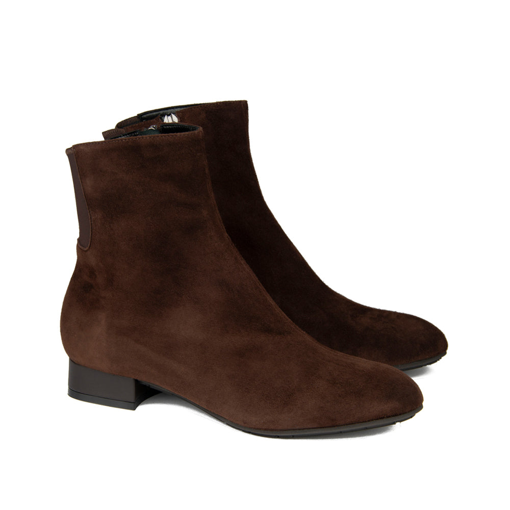 BROWN SUEDE WITH BROWN NAPPA HEEL