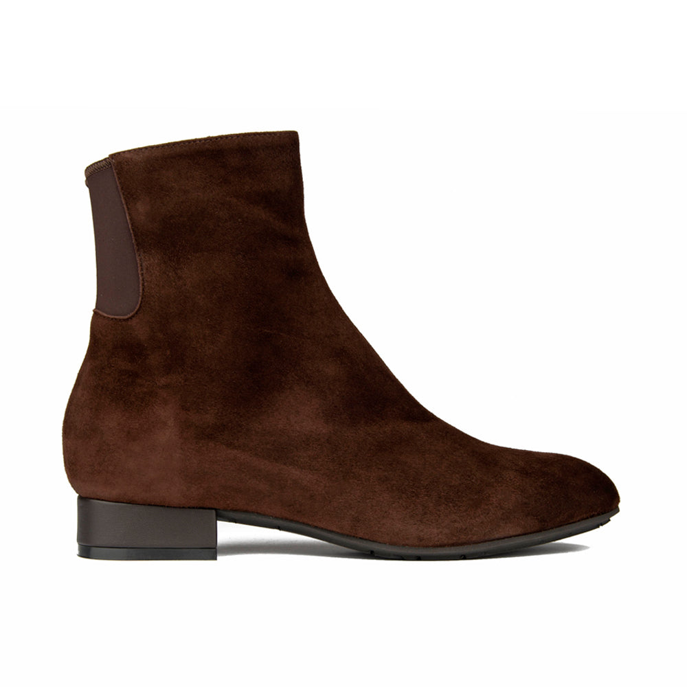 NAXOS BROWN SUEDE WITH BROWN NAPPA HEEL