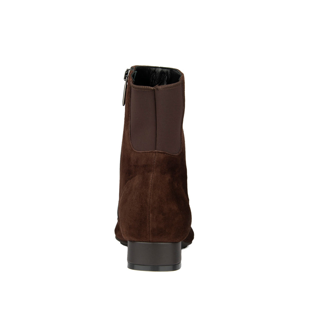 BROWN SUEDE WITH BROWN NAPPA HEEL