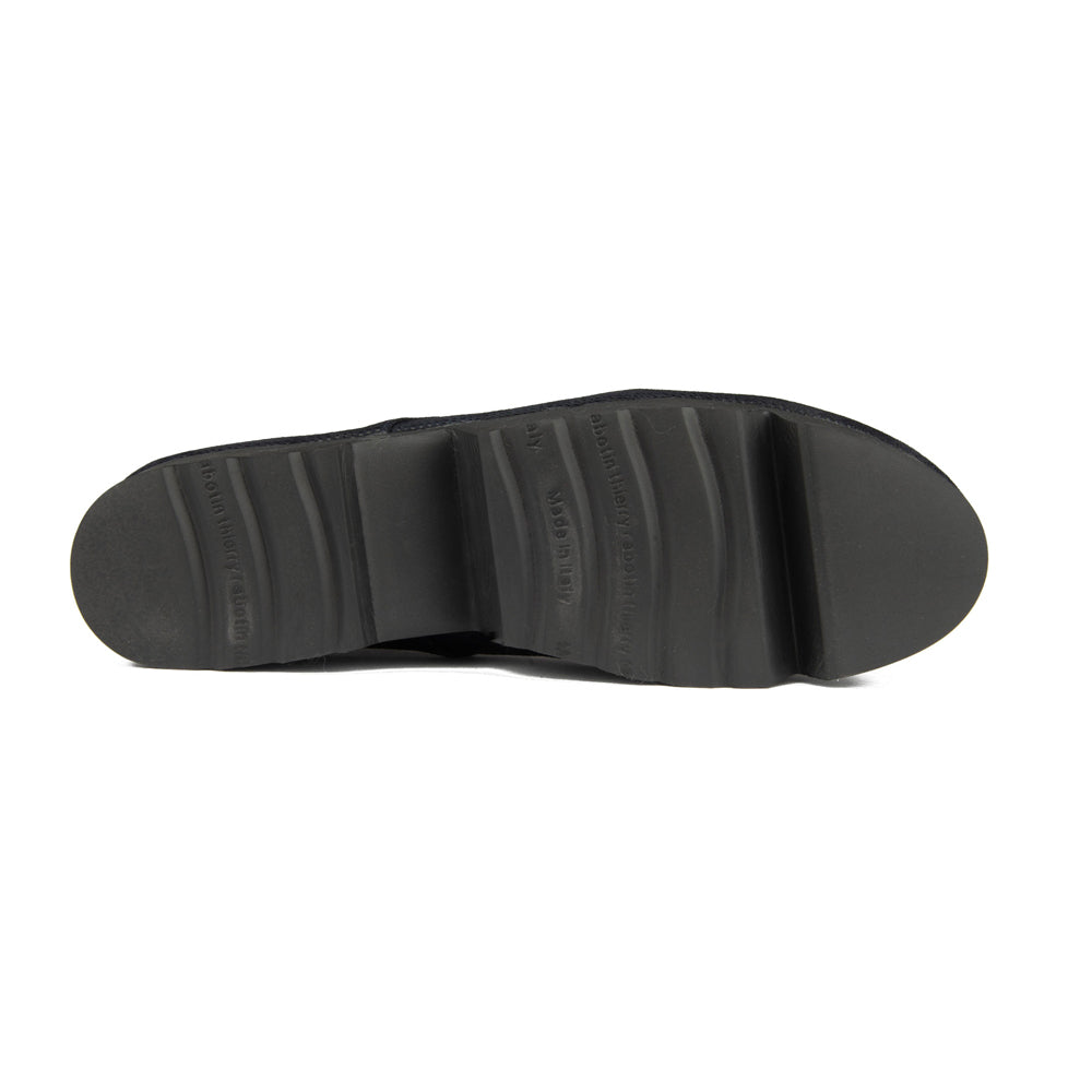 BLACK AND NAVY TEXTURED NAPPA
