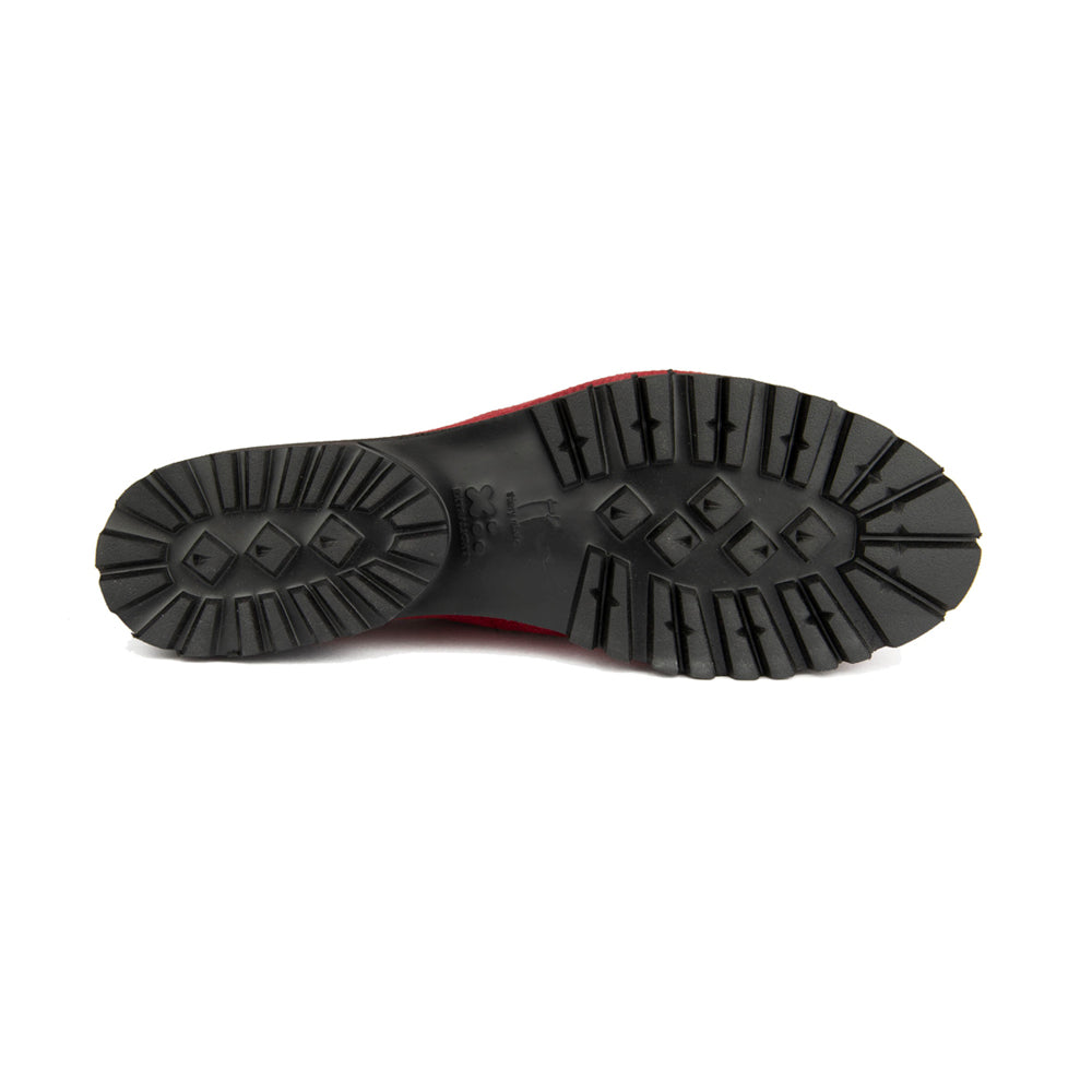 RED TEXTURED SUEDE