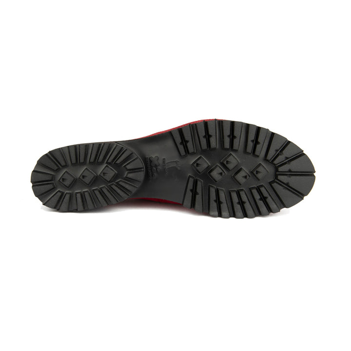 RED TEXTURED SUEDE