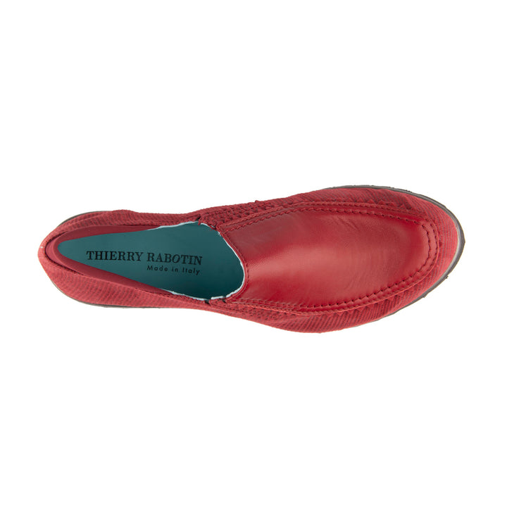 RED TEXTURED SUEDE