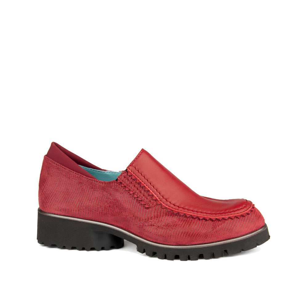 RED TEXTURED SUEDE